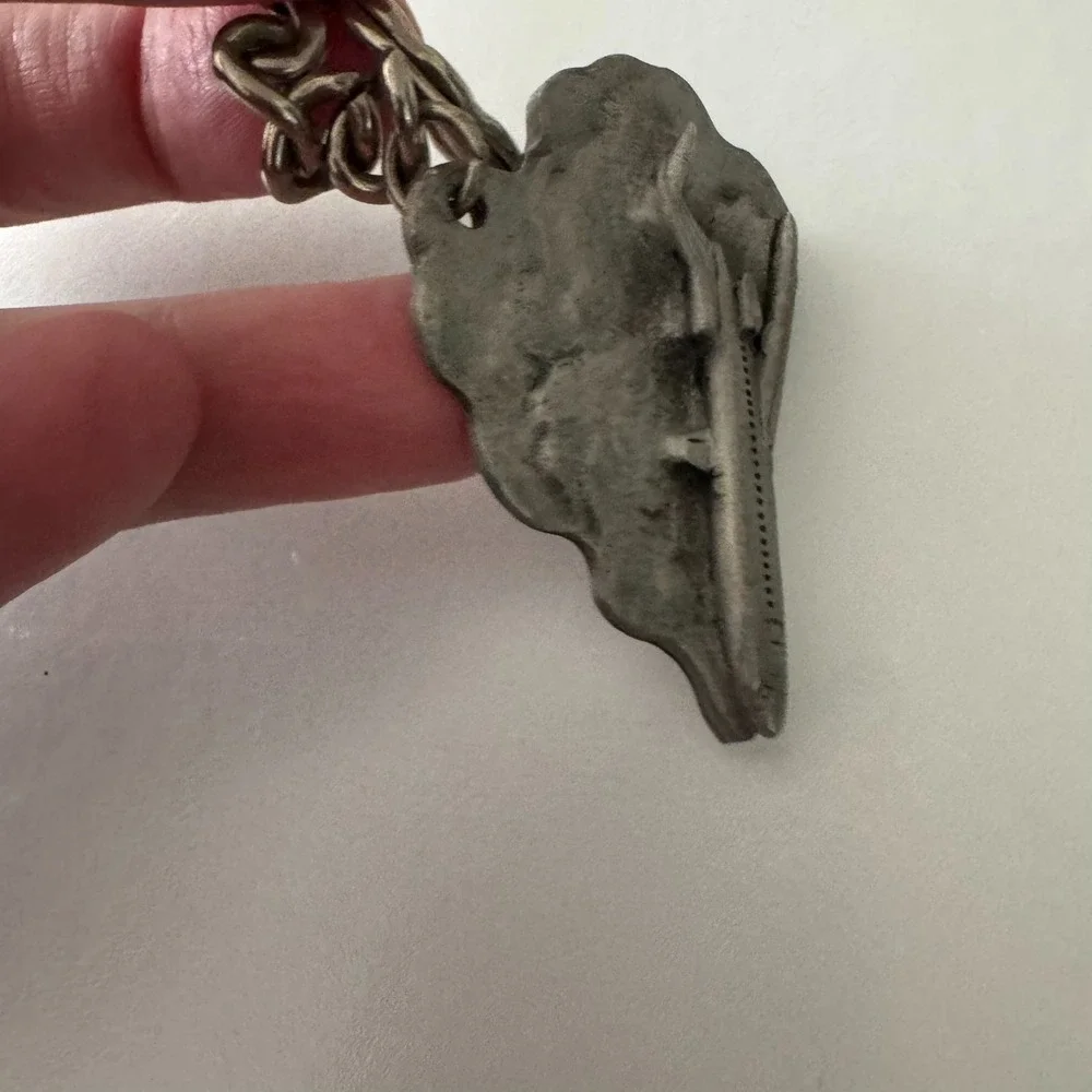 Vintage 1983 I Love to Fly Pewter Keychain Key Ring Airplane by Rawcliffe‎